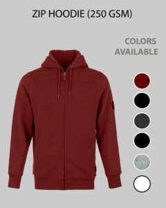 tackle world zip hoodie 250 gsm