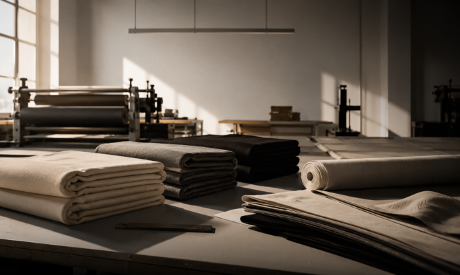 Custom GSM Fabric cutting area